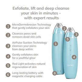 GESKE  Eliminador de puntos negros 7 en 1  Limpiador facial elctrico  Limpieza al vaco innovadora  Herramienta de belleza