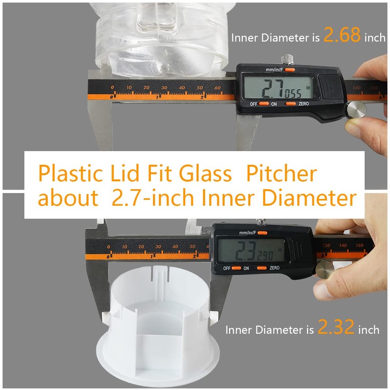 4 Pieces Glass Water Pitcher Lid Replacement Cap Stoppers for