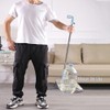 YONILL Dust Pans with Long Handle - Metal Upright Dustpan