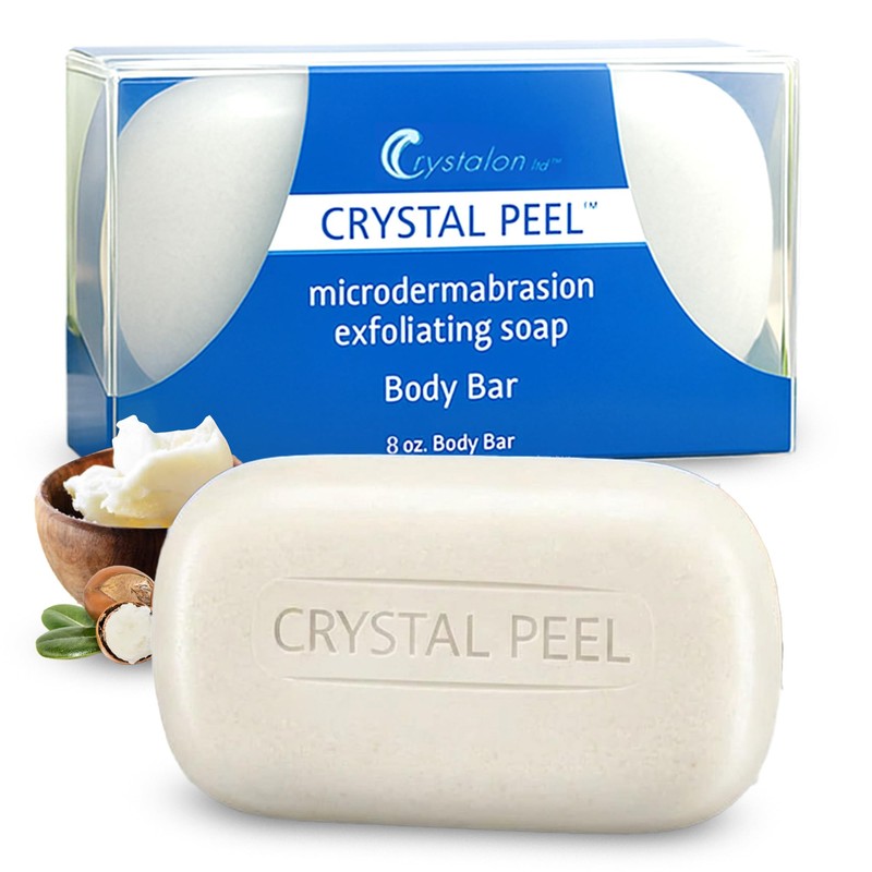 Exfoliating Bar Soap for Men & Women, Crystal Peel Luxury