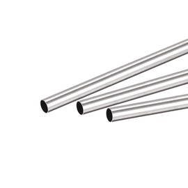sourcing map Replacement Round Tube 304 Stainless Steel 4 mm Outer Diameter 0.2 mm Inner Diameter 300 mm Length Tube Pack of 3