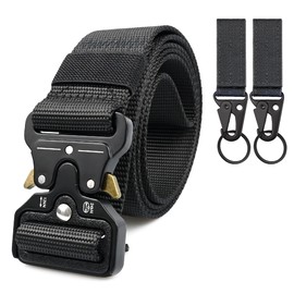 Yibang Tactical Belt, 1.5 Inch High Performance Belt, Durable Nylon Belt for Men, for Outdoor, Work, Military, Leisure, Hunting, black