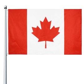 Canada Flag 3 * 5Ft, Canadian Flags Lightweight, 100% Polyester Bright and Vivid Colors, Outdoor/Indoor Use Brass Grommets Canadian National Day, Home & Garden Decoration Patriotic Display