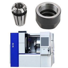 Create idea 1 Sets ER11 Collet Nut Set ER11 1/4 Inch Collet with ER11 Clamping Nut Suitable for CNC Engraving Machine Lathe Milling Tools
