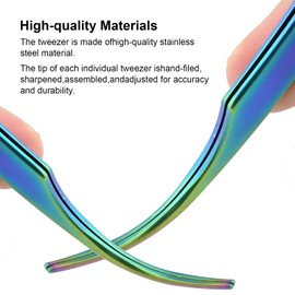 NAGARAKU DIY Self Grafting Eyelash Extension Pins Stainless Steel Applicator Eyelash Tweezers for Household Eyelash Cluster Application and Removal (D-01)