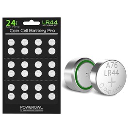 POWEROWL POWEROWL LR44 Batteries 24 Count, High Capacity AG13 357 303 SR44 L1154F A76 Premium Alkaline Battery 1.5V Button Coin Cell Batteries