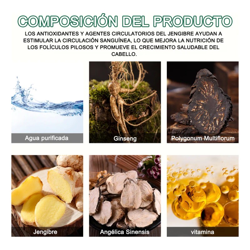 Suero Crecimiento Del Cabello Boomoon Aceite De Jengibre