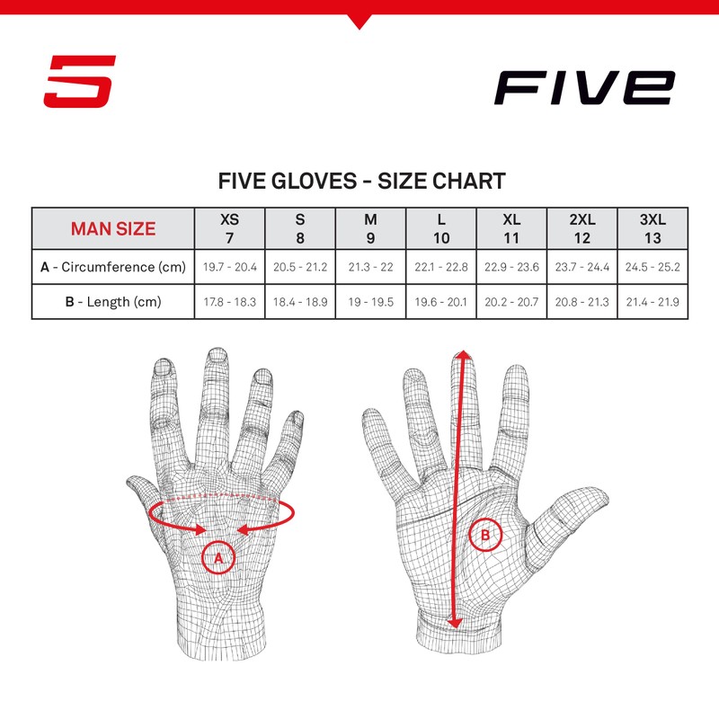 Five Motorcycle Gloves Black (Size: M) STUNT EVO2 Gloves
