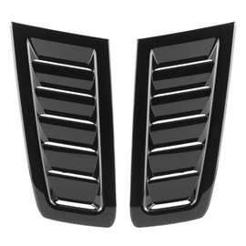 Auto Motorhaube Entlüftungs Abdeckung, Akozon ABS Motorhaube Luftentlüftung Bonnet Vent Hood Cover Car Dekorative Modifikation Zubehör für Focus RS MK2(Glänzend schwarz)