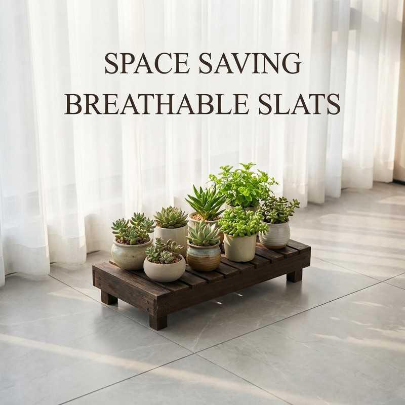 TXJCNONE Wood Indoor Plant Holder Succulents Plant Pot Raiser Decorative