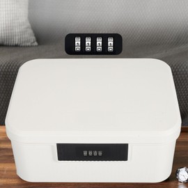 File Organizer Storage Box,9L Capacity Double Layer Locking Storage Totes Valuables Safe Storage Box Password Organizer Box for Documents Files Passport Certificate Bank Card