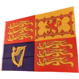 NWFlags UK Royal Standard Flag 3ft x 2ft 75d Premium Polyester Suitable For Flagpoles | Strong Polyester 3x2 foot material flag with Eyelets