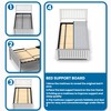 Foldable Box Spring,80"x 57",Mattress Support Wooden Bunkie Board, Double Deck