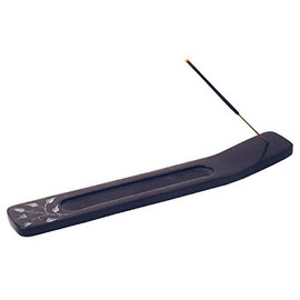 Blume Black Stone graviert 25 x 4, Räucherstäbchenhalter