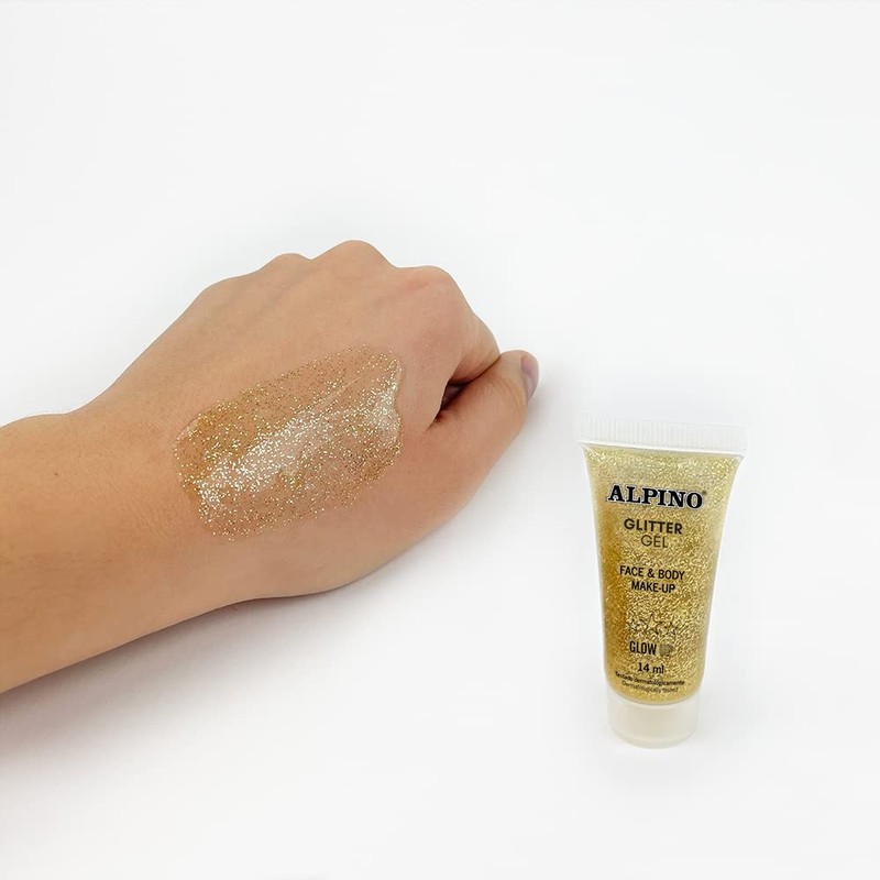 Glitter Gel Alpino Fiesta Gold Format Unicolour Pack of 6