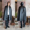 Clearstone Men's Cosplay Halloween Black Cloak Unisex Black