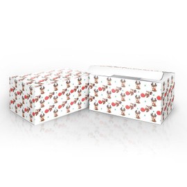 Linelglobal Christmas Gift Box with Lid for Kid Women Men 8.6" - Deer