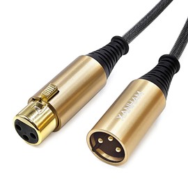 XANHAM XLR Cable 50 Feet/15.3 Meter 3 Pin Microphone Female to Male Balanced Shielded Cable, Fibre Braiding with 22AWG Oxygen-Free Copper(OFC) Mic Cord for Speaker and Audio System