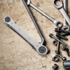ULTECHNOVO Service Wrench, 3pcs Refrigeration Ratcheting Wrench Wratchet Tool with