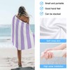 Joyinmory Beach Towel Purple Stripes Bath Pool Towels Simple Style
