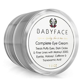 Babyface Complete Eye Cream – Reduces Dark Circles, Puffiness, Wrinkles, and Eye Bags with Caffeine, Haloxyl, Eyeliss & Matrixyl 3000 (15 ml)
