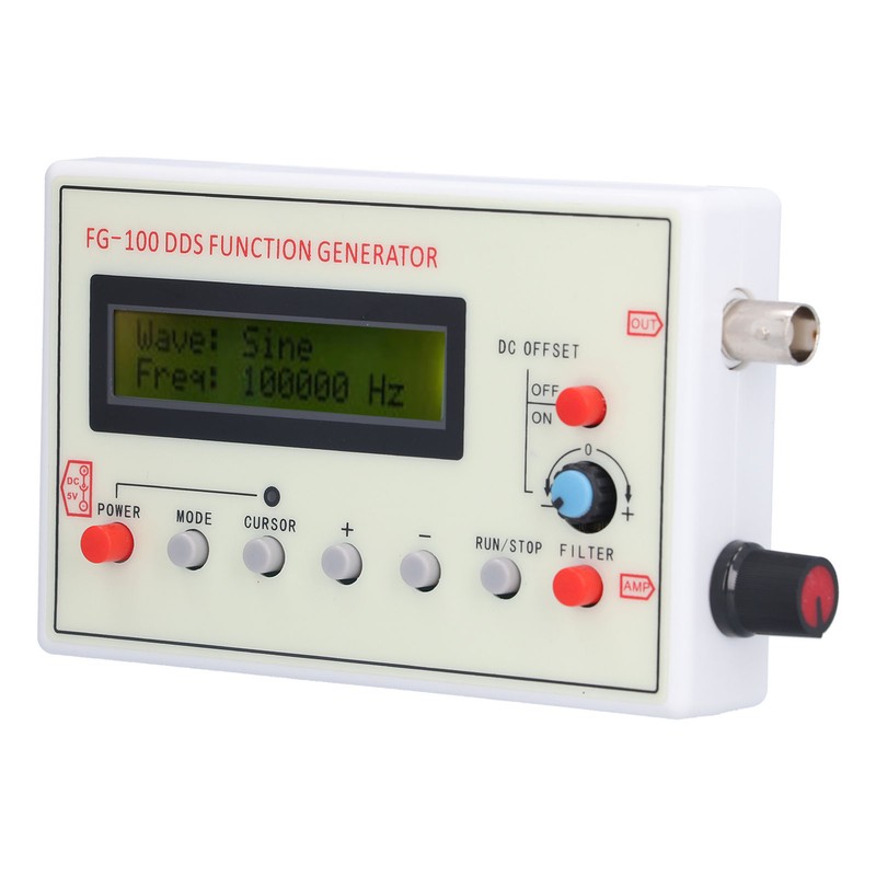 DDS Functional Signal Generator Sine/Square/Sawtooth Triangle Wave FG‑100 1HZ‑500KHZ DC