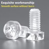 Qrity 20 PCS Plastic Bolts and Nuts Set, M4x10mm Flat