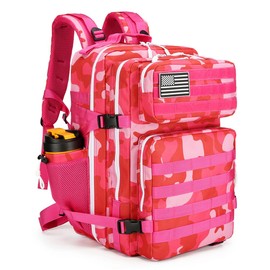 HongXingHai Tactical Backpack Daily Use Military Tactical Backpack for Men and Women 45L Backpack Fitness Backpack(Rose Red CP)