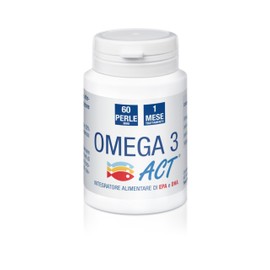 Omega 3 Act, Integratore Alimentare, 60 Mini Perle