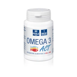 Omega 3 Act, Integratore Alimentare, 60 Mini Perle