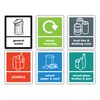 Recycling General Waste Trash - wheelie Bin Stickers - 6