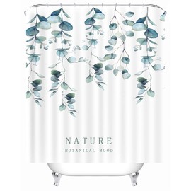 X-Labor Waterproof Striped Shower Curtain in Anti-Mould Fabric Includes 12 Shower Curtain Rings 240 x 200 cm