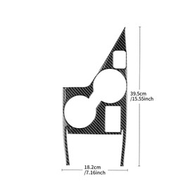 AIRSPEED for Subaru Crosstrek Impreza 2024 2025 Car Cup Holder Panel Frame Cover Center Console Soft Carbon Fiber Interior Trim, Black