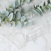 Frosted Acrylic Wedding Sign- 5"x7" The Drinks Are On Us