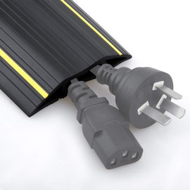 Cord Cover Heavy Duty Cable Protector 3 Channels Contains Cords, Cables and Wires, Easy to Unroll-Conceal Wires of Home, Office, Warehouse, Workshop, Concerts or Other Outdoors Surround (6.5Ft)