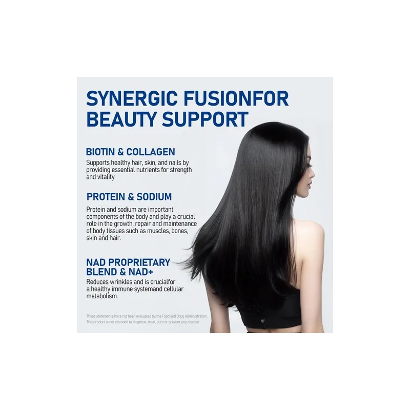Dsdd Biotin 10000mcg Suplemento Cabello Uñas Nad+ 4.23 Oz