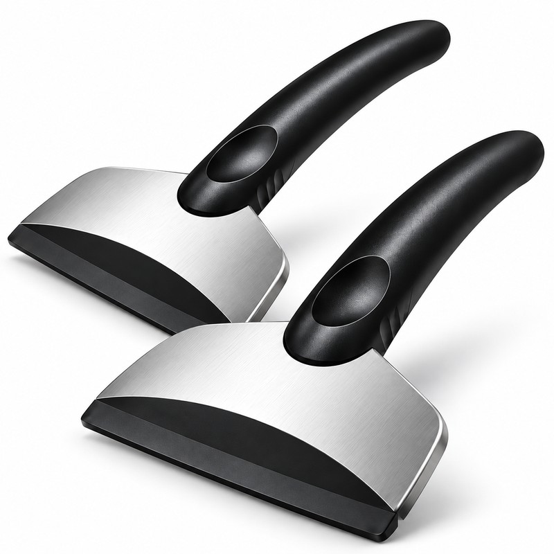 2 Pack Car Ice Scrapers for Windshield Snow and Ice