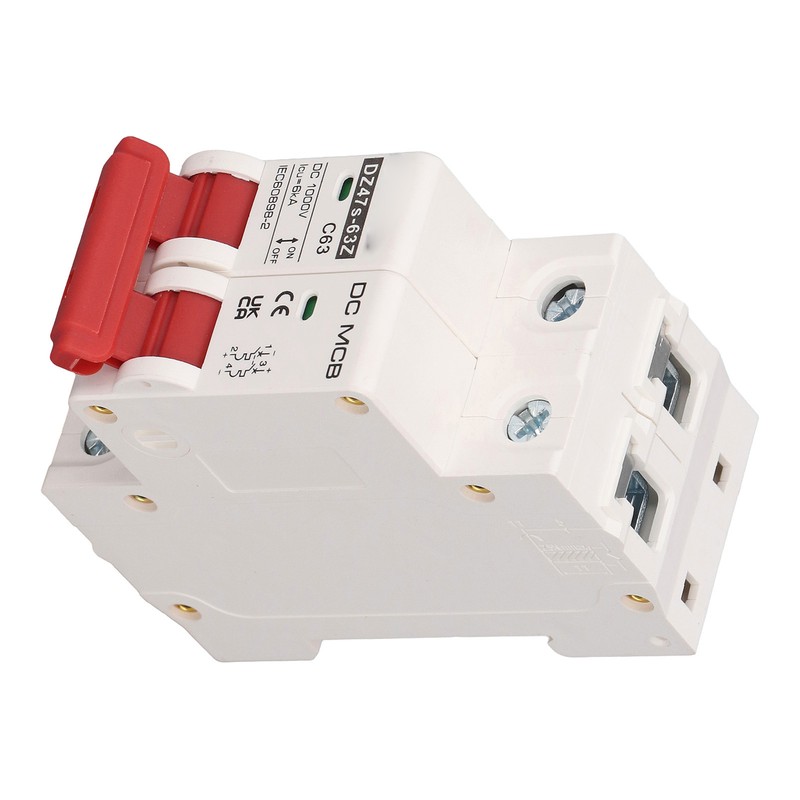 DC Circuit Breaker 2P 63A 6KA Breaking Capacity DIN Rail