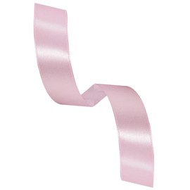 Satin Ribbon Pink 25 mm, 22 Metres Decoration Gift Ribbon Wide Ribbon Fabric Ribbon for Weddings, Christening and Birthday Gifts