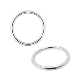 Mandala Crafts Assorted Silver Jump Rings Jewelry Findings Metal O Rings for Jewelry Making Supplies - 150 16mm Small Open Jump Ring Kit for Necklace Earring