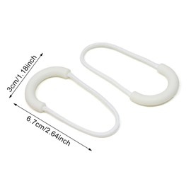 Honbay 10PCS Heavy Duty U Shape Nylon Zipper Pulls Tags Extension Replacement for Backpacks, Luggage, Clothes (White)