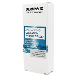 Derma V10 Anti-Ageing Collagen Wrinkle Filler With Hyalauronic Acid, Algae Extract & Shea Butter (2 Pack)
