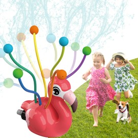 HUAJUN Flamingo Sprinkler Fountain Toy, For Summer Use, For Children and Pets, Toys, Fountain, Outdoor, Lawn Play, Children's Pool, Summer Protection, For Children, Garden, Vegetable Garden, Lawn