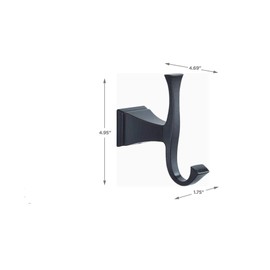 Delta Faucet 75135-RB Dryden Wall Mounted Double Towel Hook in Venetian Bronze, Bath Accessories