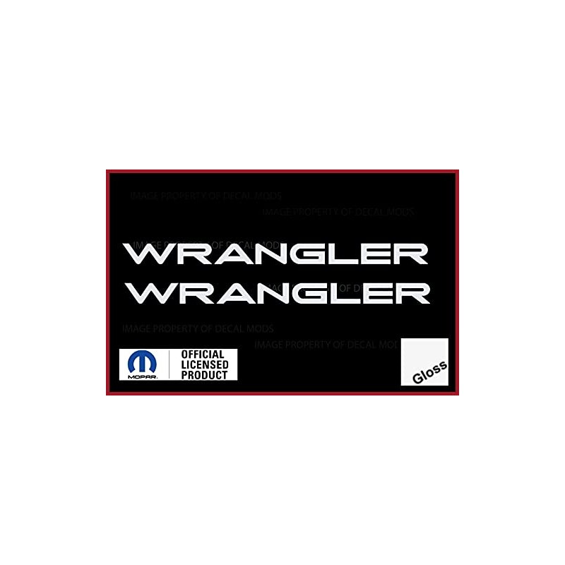 Decal Mods Fender Wrangler Small Side Logo Graphic fits Jeep