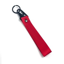 Car Motorcycle Keychain Key Rings - Car Keychain Tag, Wristlet Strap for Key, Hand Wrist Lanyard Key Chain Holder (Red, One size)