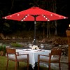 MASTERCANOPY Patio Umbrella with Solar LED Lights (7.5ft,Red)