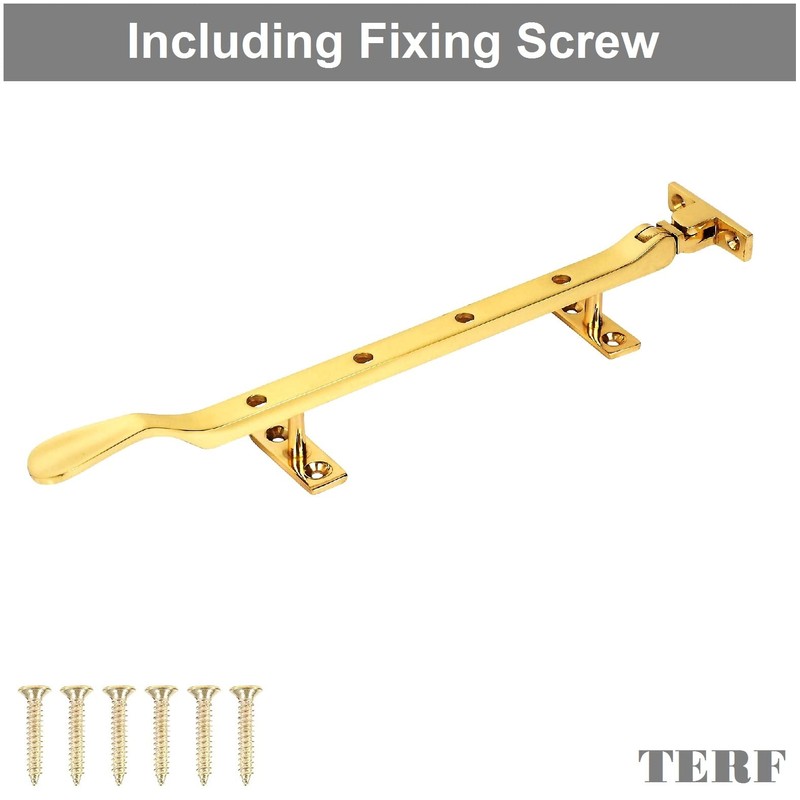 TERF® 200mm Heavy Duty Traditional Victorian Design Polished Brass Window