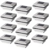 Dynaming 12 Pack Solar Post Lights, Outdoor Solar Powered Decorative