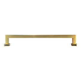 304 Stainless Steel Shower Door Towel Bar — 18" (Center to Center) Square Single-Side Pull Handle, Satin Gold Finish TB18SQSG